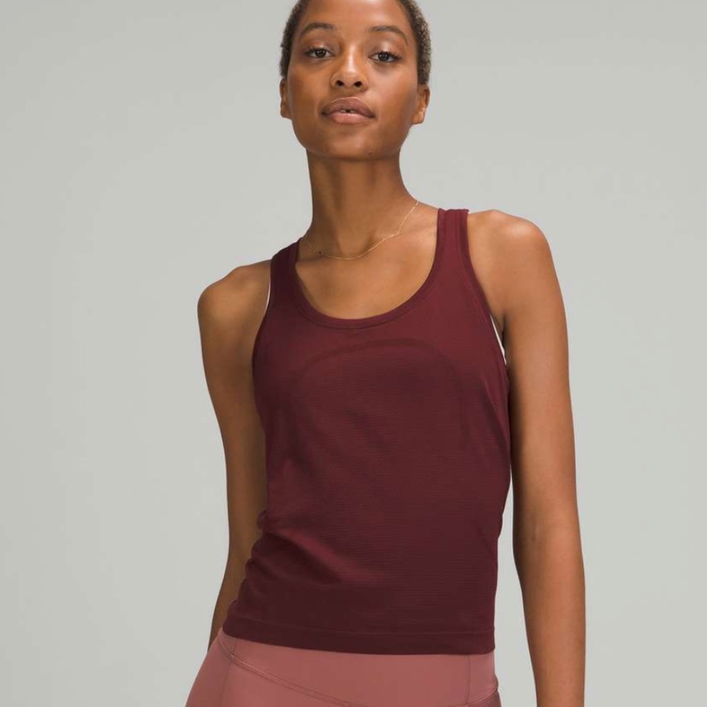 Lululemon Swiftly Tech Racerback Tank Top Waist / Race Length Red Merlot Size 2